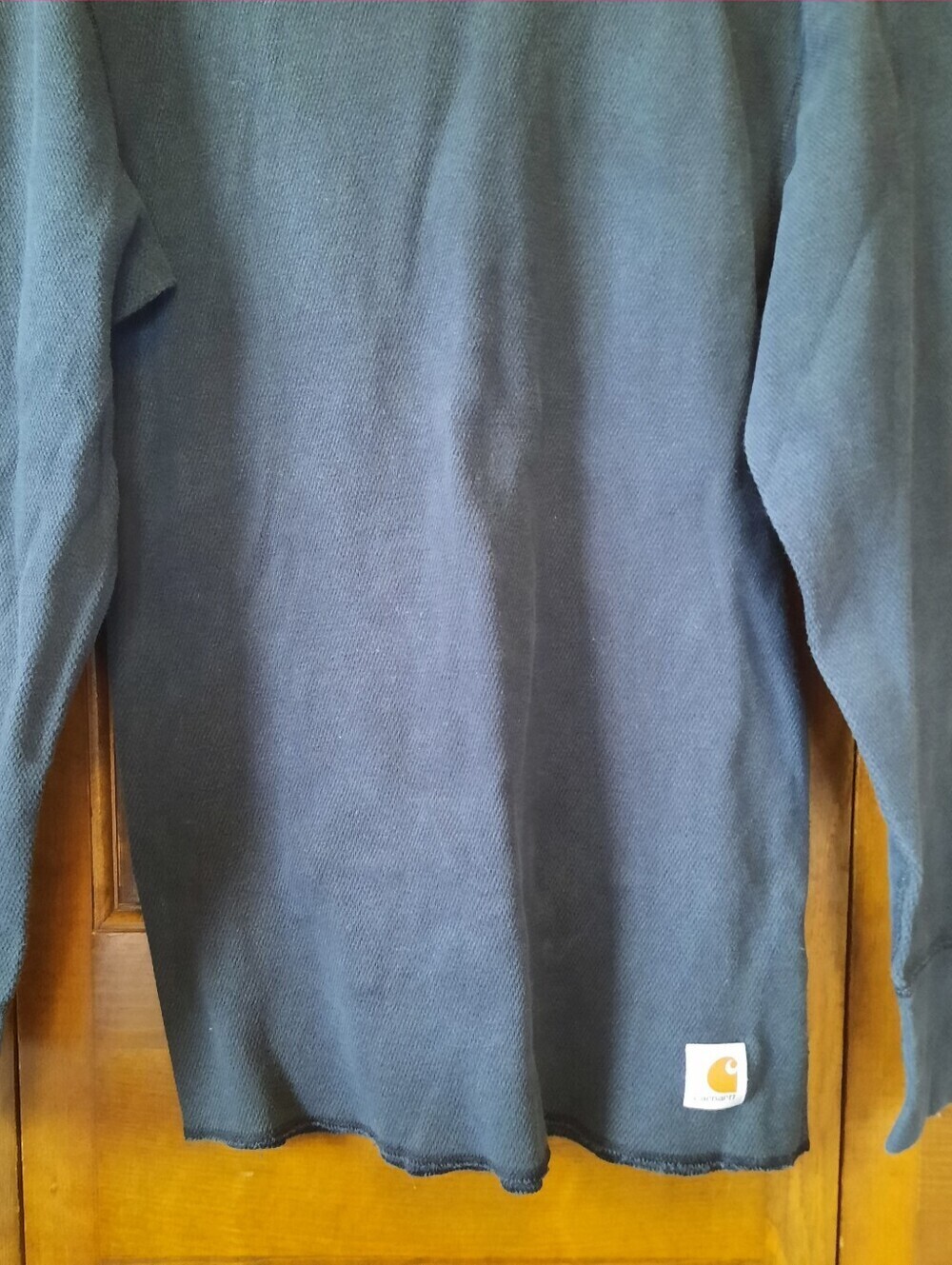 Carhartt Force Heavyweight Cotton Thermal Crewneck Top Black 100639 Size Medium - Picture 3 of 13